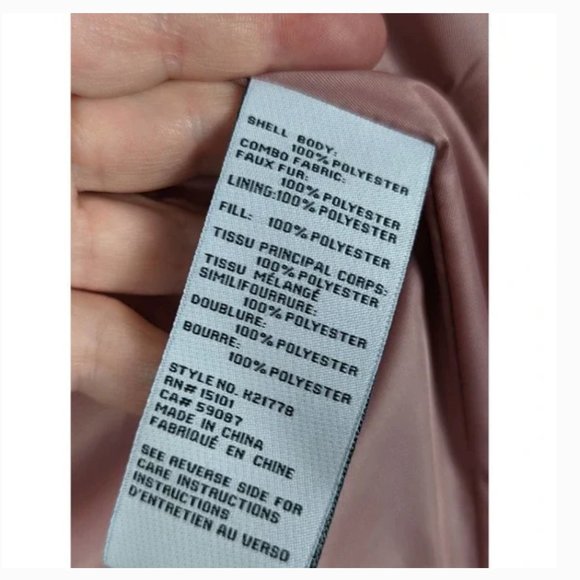 kate spade hooded mixed media black quilts jacket coat size xs small nwt - Picture 10 of 11